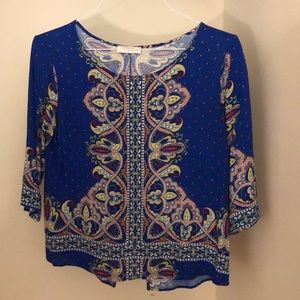 Paisley Quarter Length Sleeve Blouse